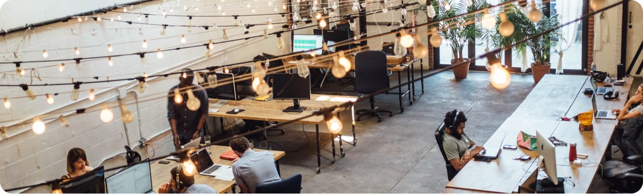 Open layout office environment